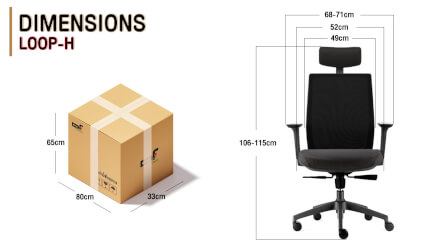 เก้าอี้สำนักงาน DF PROCHAIR รุ่น Loop-H สีดำ_4